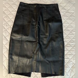 Faux leather skirt